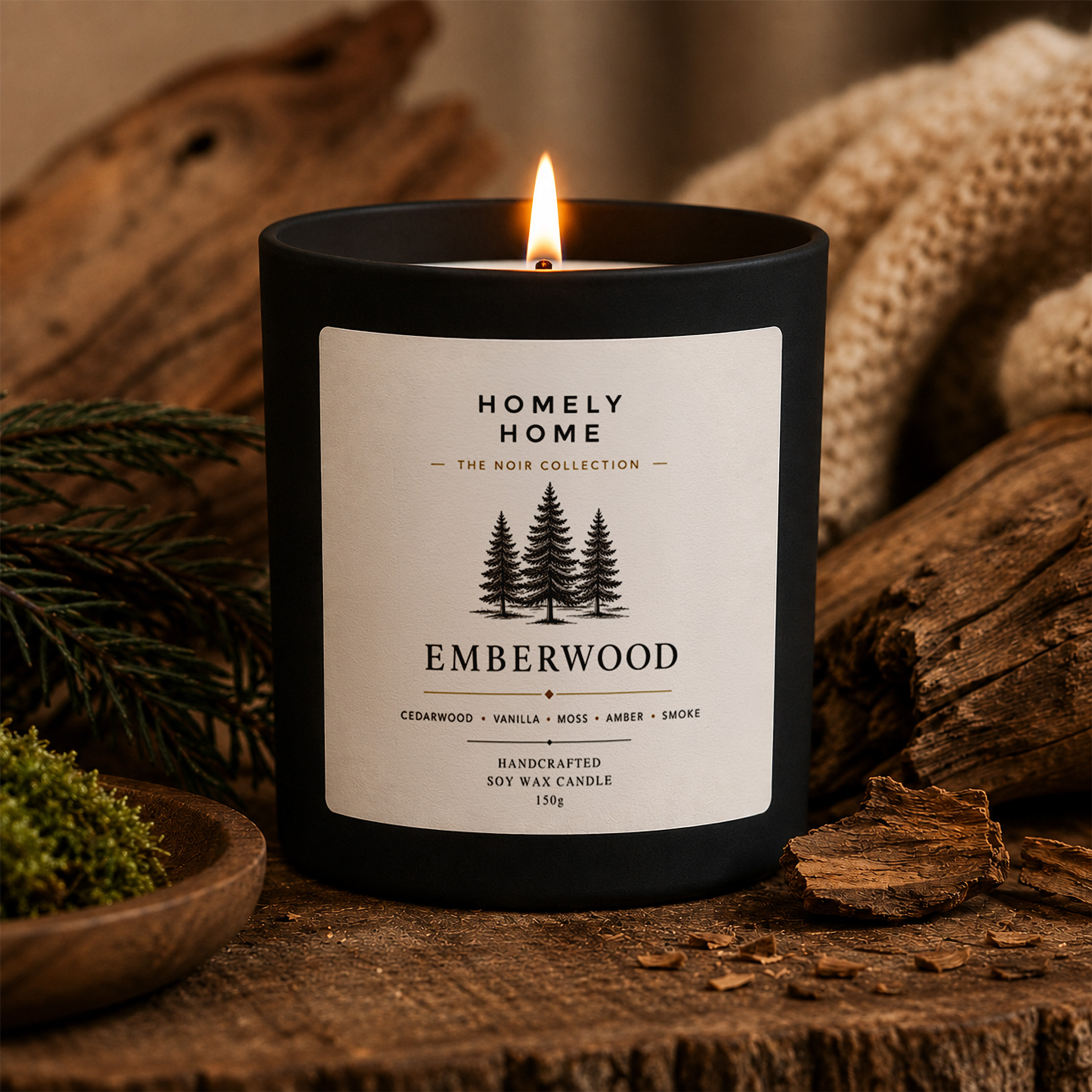 Emberwood Sojaduftlys 150g